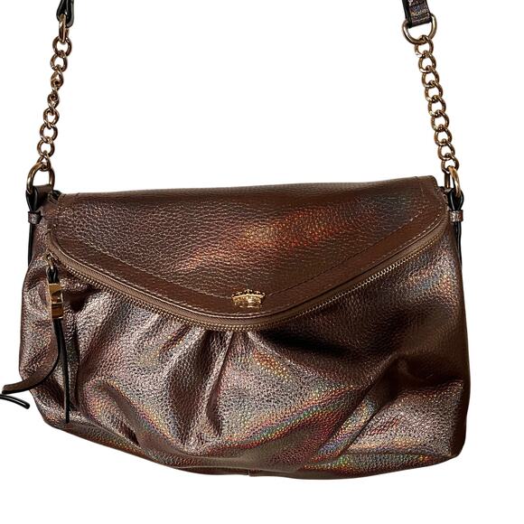 Juicy Couture Handbags - JUICY COUTURE Bag Purse Y2K 90s
Fold Over Zip Flap Crossbody Logo
Holographic